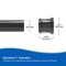 Kenney Mfg Twist & Fit No Tools Tension Shower Curtain Rod, 42-72in, Black KN609C/5HUS - alternate 6